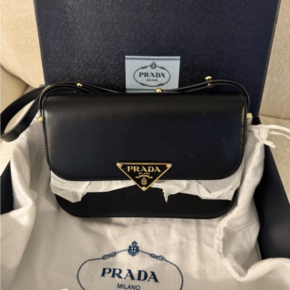 Prada Black Crossbody Bag with Leather Strap - Picture 1 of 4